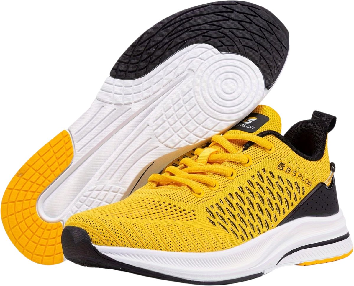 Currero Schoenen Heren Sneakers Comfortabel Wandelschoenen Casual Volwassenen 48 Geel