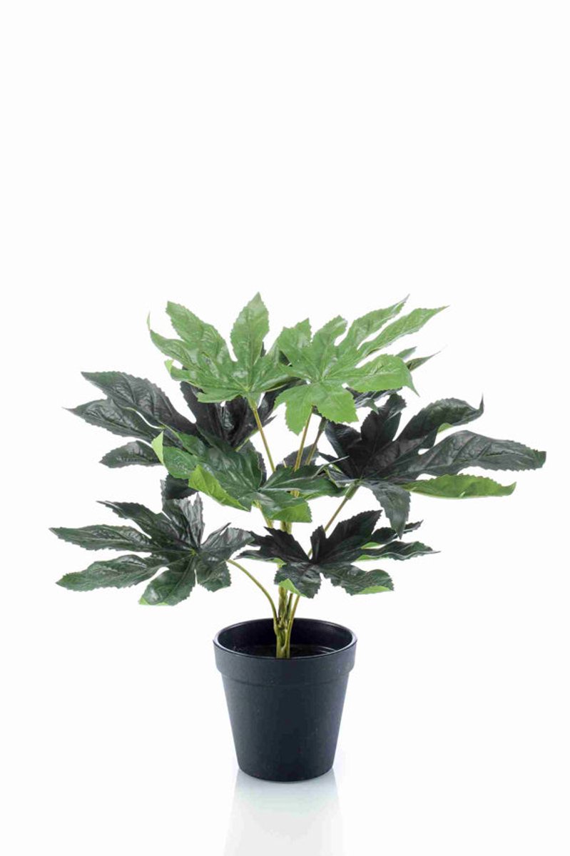 Emerald Kunstplant in pot Fatsia 30cm - Kunstplant voor binnen Groen