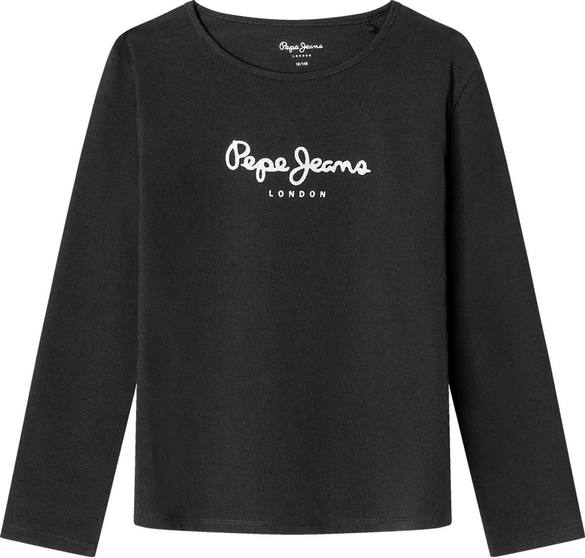Pepe Jeans Hana Glitter T-shirt Met Lange Mouwen Zwart 16 Years Meisje