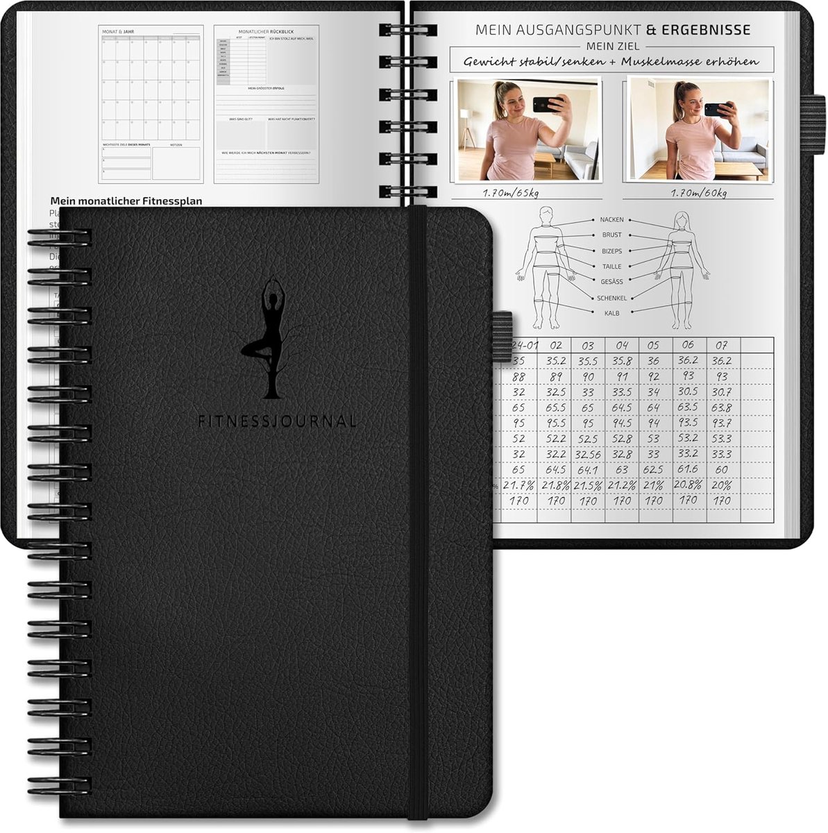 SnelShoppen - BIROYAL Dagboeken met monopen-patroon, A5 formaat, 100 pagina's, Kleur: Assorti, Perfect voor school, werk of persoonlijk gebruik