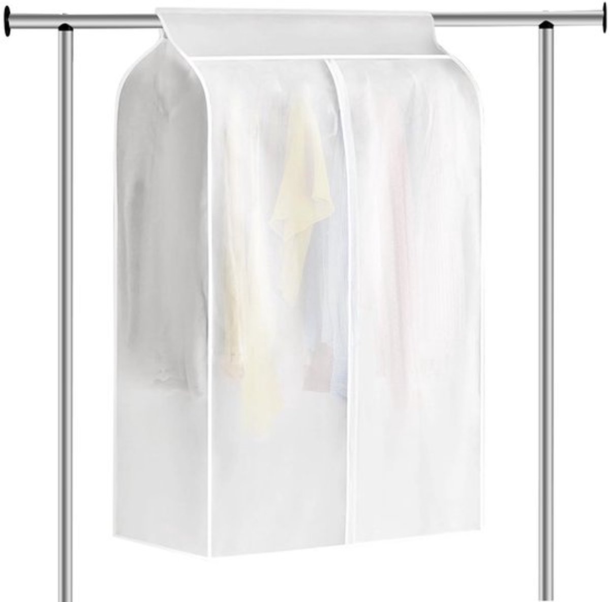 Kledingzak Stofdicht - Kledingzak met Rits - Transparante Kledingzak - Mottenbestendig - PEVA Materiaal - 80 x 50 x 120 cm - Opbergzak