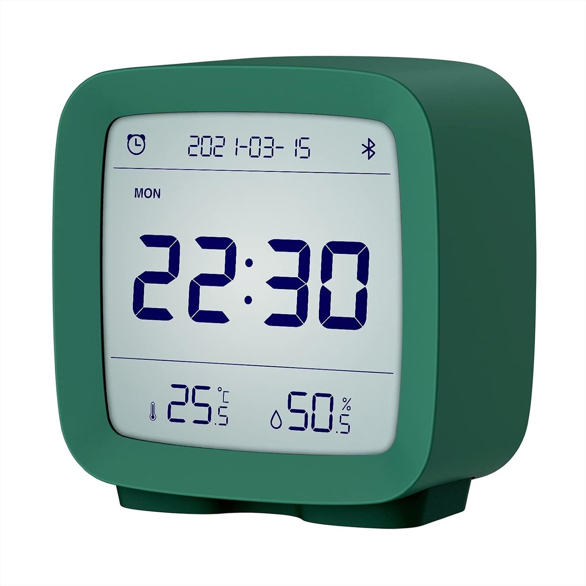 SnelShoppen - Slimme Bluetooth Alarmklok met App, Digitale Tijd, Datum, Temperatuur, Vochtigheid, Snooze, 16 Alarmen, 8 Ringtones, Batterij Voeding, P