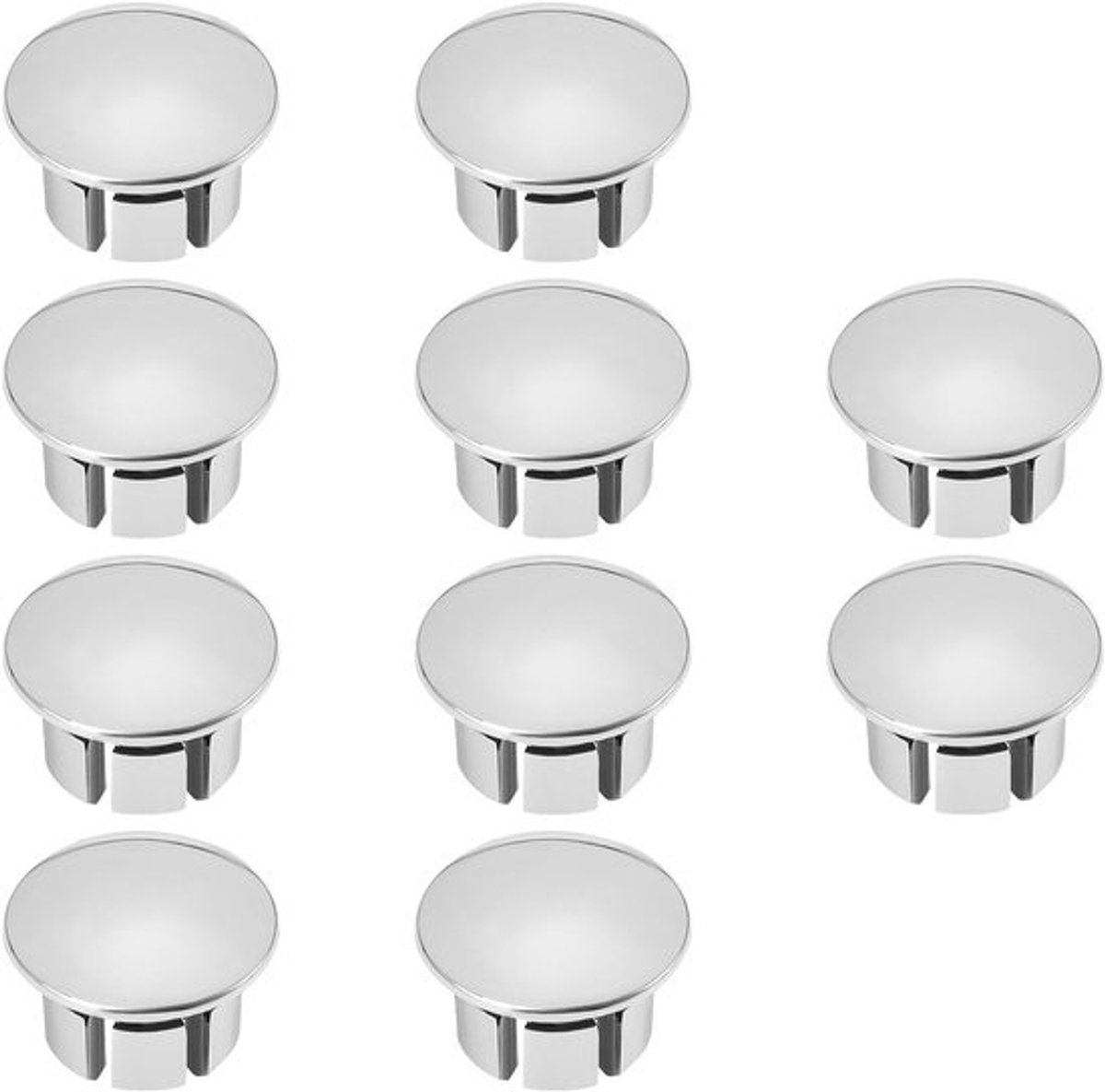 Stuurpluggen 10 Stuks - Zilver - 25mm/18,5mm - Fietsaccessoires - Stuurafsluiters - Decoratief Effect - Galvaniseren Proces - Stuurafsluiter