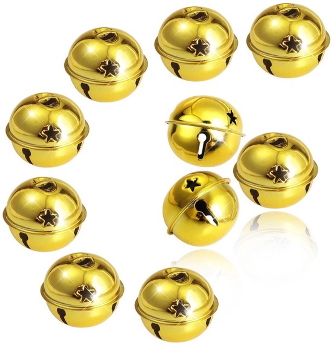 Kerstklokken 20 stuks - Gouden Metalen Klokken - Decoratie voor Bruiloft/Verjaardag - Feestelijke Klokken - 40 mm Formaat - Perfecte Kerstdecoratie - Decoratiebelletjes