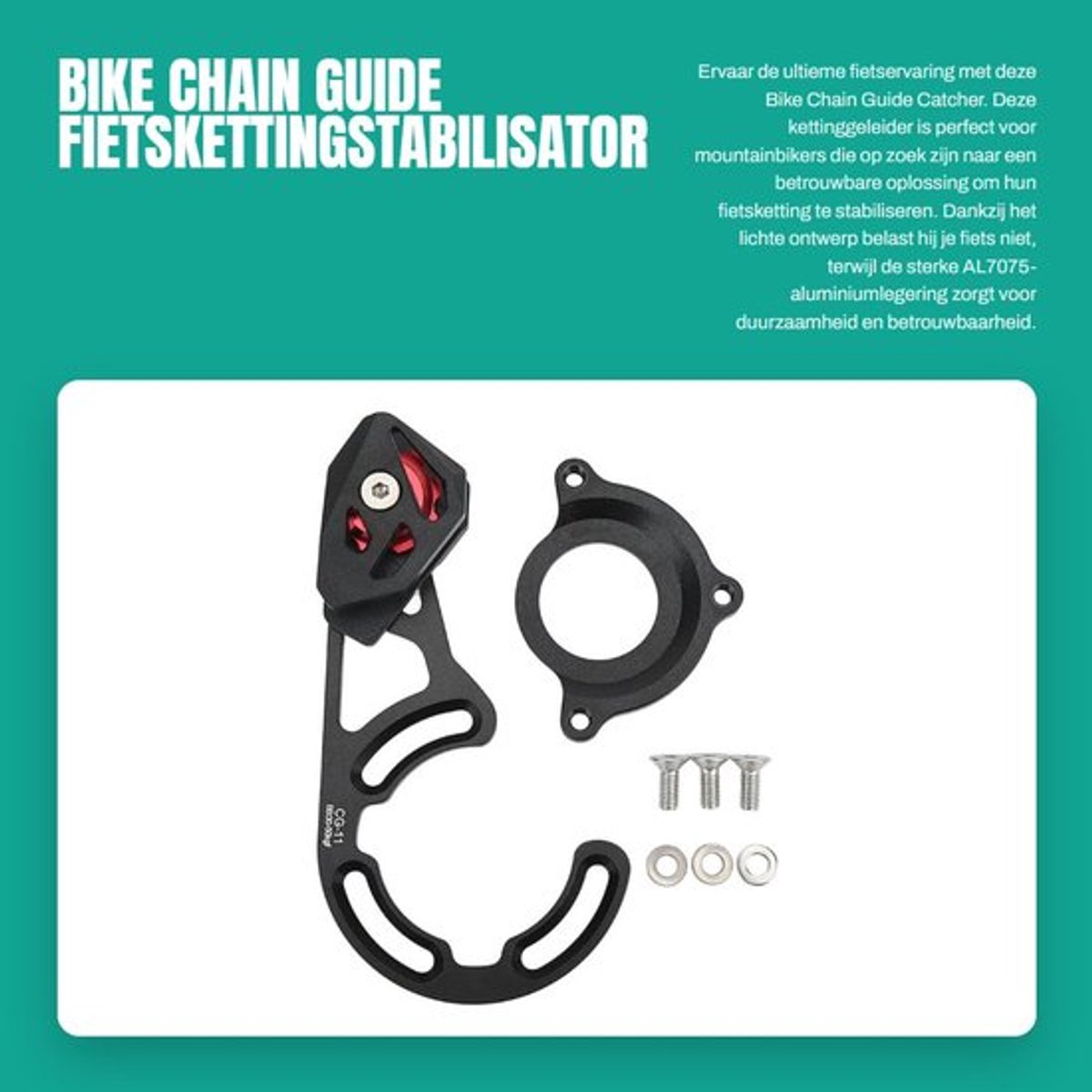Kettinggeleider Lichtgewicht - Kettingbeschermer Fiets - Kettingbeschermer Mountainbike - Aluminiumlegering - Stabiele Prestaties - Duurzaam