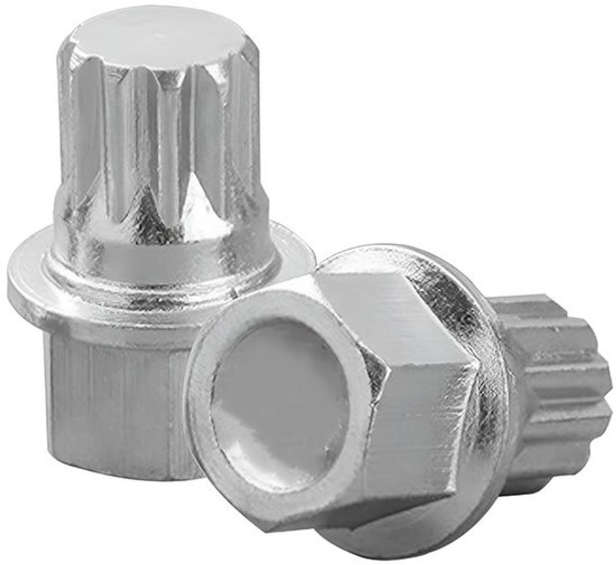 Wielslotmoeren Set van 2 - Anti-diefstal Schroefsleutel - Gelegeerd Staal - 19-Tand Socketsleutel - Duurzaam en Betrouwbaar - Afmetingen 23x30 mm - Wielmoeren