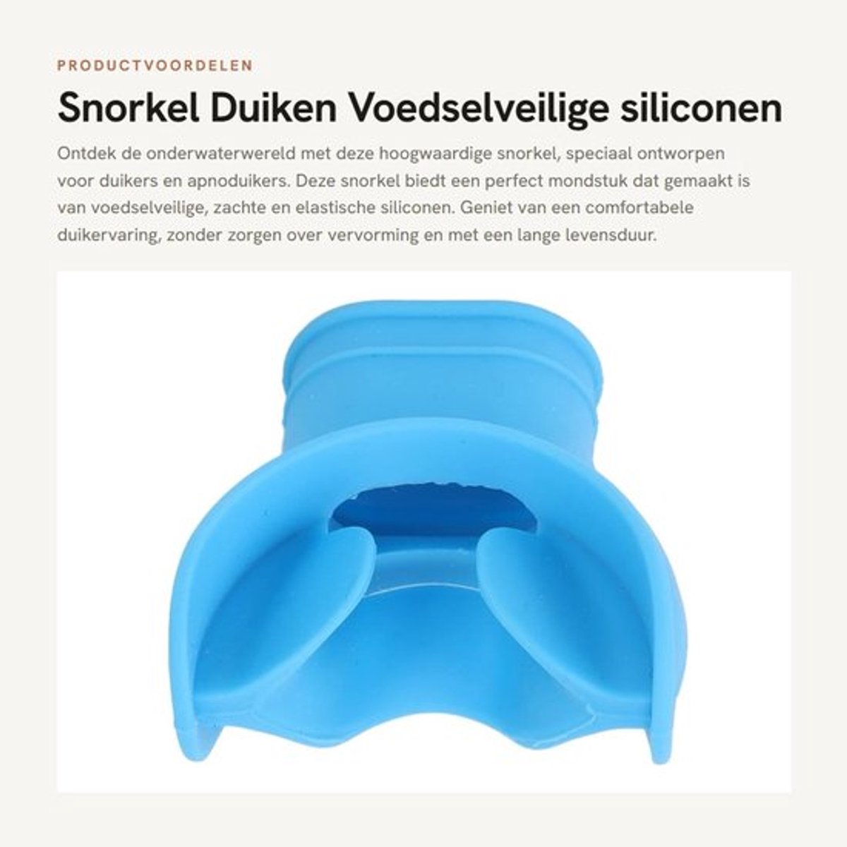 Snorkel - Voedselveilige Siliconen - Comfortabel Mondstuk - Universele Snorkelset - Verstelbare Band - Duikaccessoire met Lange Levensduur - Duikmondstuk