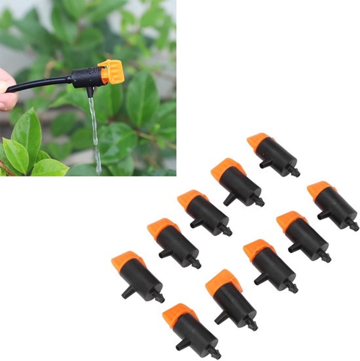 Irrigatiedruppelaars 10 Stuks - Verstelbare Druppelstralers - Micro Spray - Druppelirrigatiesysteem - Plantenbewateringsapparaten - Veilig en Milieuvriendelijk - Druppelirrigatie
