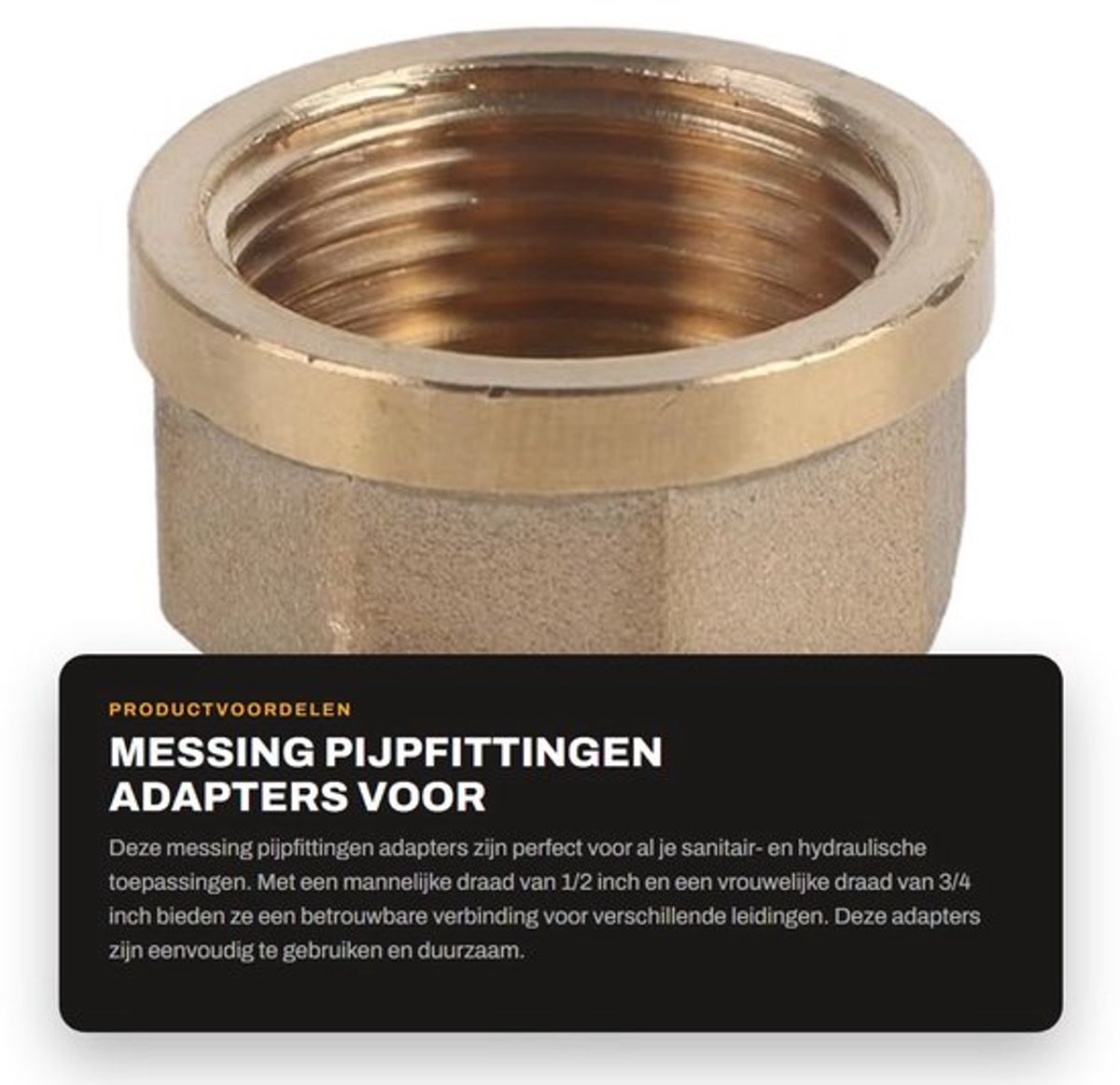 Messing Pijpfittingen Adapters voor Sanitair en Hydraulica