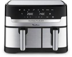 Moulinex Dual Easy Fry & Grill EZ905D20 - Airfryer - 8,3 L - Stainless Steel