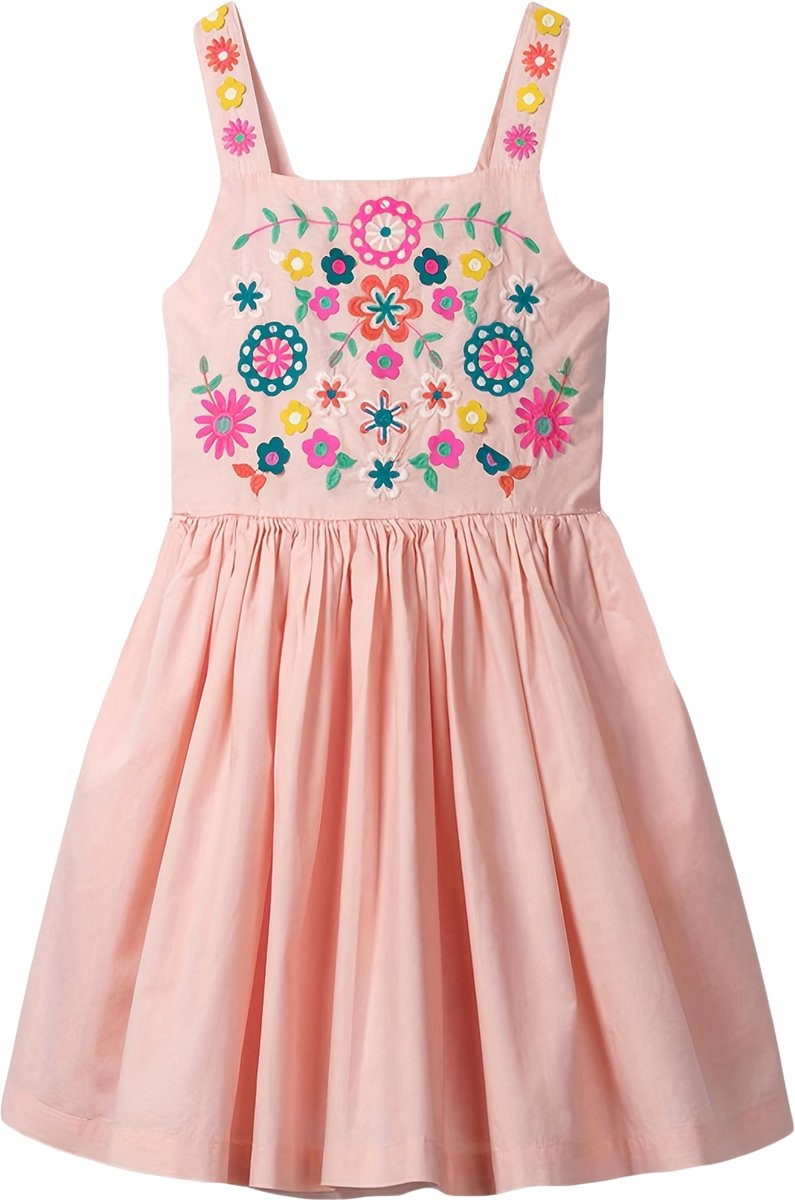 Currero Zomerjurk Meisjes Zomerjurken Kinderen Jurk Meisje Ibiza Stijl Sundress Kinderkleding 5 Jaar Roze