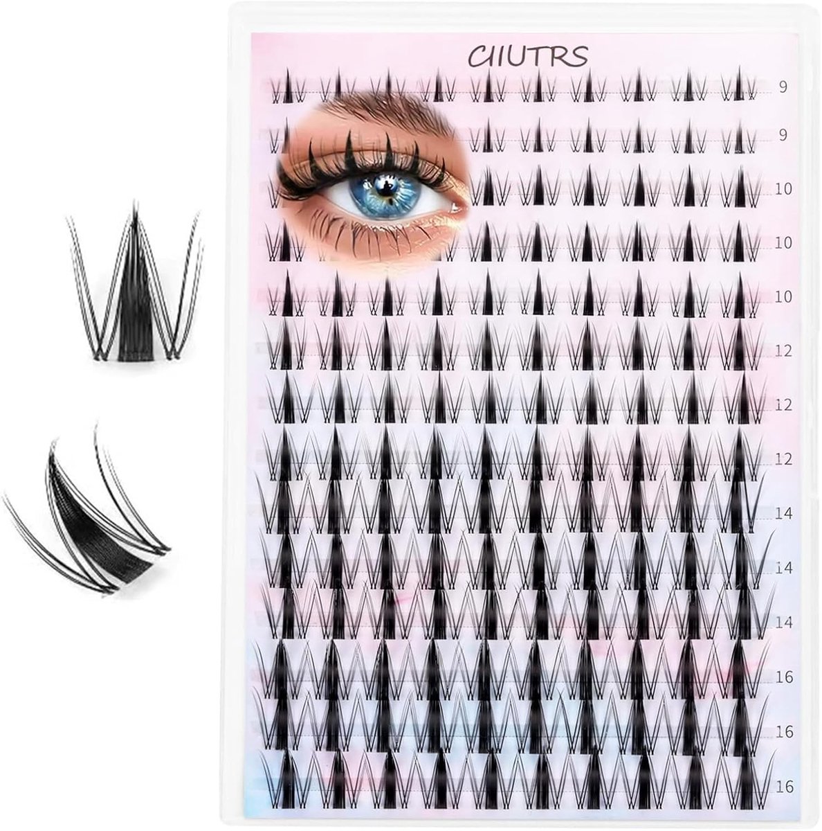Wimperextensions DIY Mix - Natuurlijke fluffy wimpers - Diverse lengtes 9-16 mm - Creëer je eigen look - ShopVlot