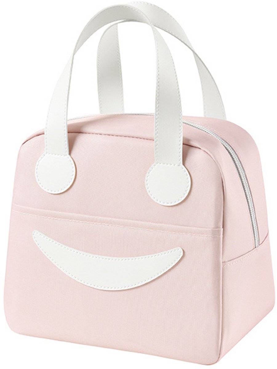 VHV-Lunchtas voor Dames en Kinderen - Grote Thermische Koeltas met Dikke Aluminiumfolie - Lekvrije en Draagbare Bento Tas voor Kantoor, School en Picknick - Roze