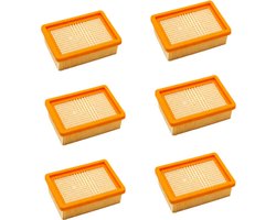 6 Stuks Voor KäRcher Stofzuigerfilterset - Filter Voor Stofzuiger -Vlakfilter voor KäRcher Wd4/Wd5/Wd6/Mv4/Mv5/Mv6 Vlakfilter