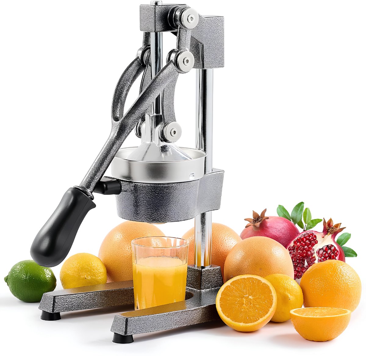JCP® Citruspers - Handmatige Citruspers - Lever Professionele Citroenpers - Grijs - 23cm x 18cm x 39cm