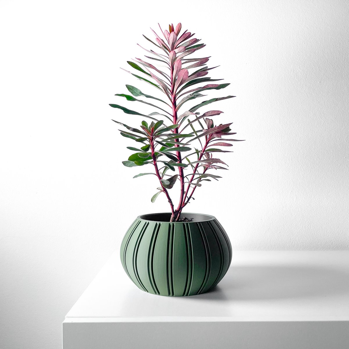Skushy Ovire Bloempot - Moderne Designpot voor Kamerplanten - Sculpturale Plantenpot voor Woonkamer en Kantoor - Premium Woondecoratie