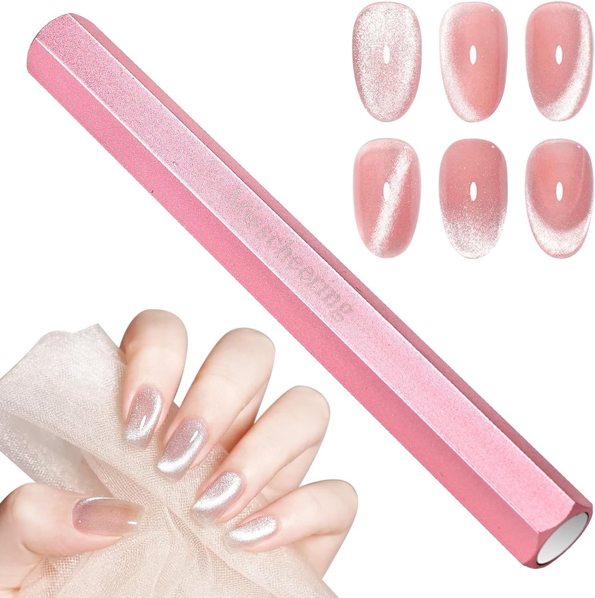 SnelShoppen - Nail Art Tool Magnetic Pen Magnet Cat Eyes 3D Magnetische Stift Set voor Nagels - Cat Eye Gel Poeder Nagellak Tool voor DIY Nageldesign