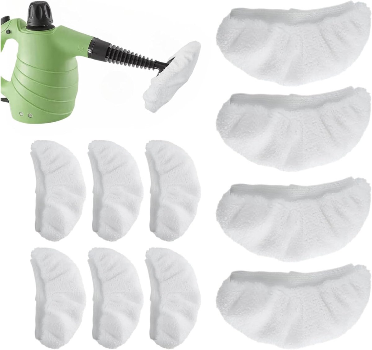 Set van 10 Herbruikbare Stoommop Pads, Wasbare Microvezeldoeken voor Stoomreinigers, Universeel en Compatibel met Diverse Modellen