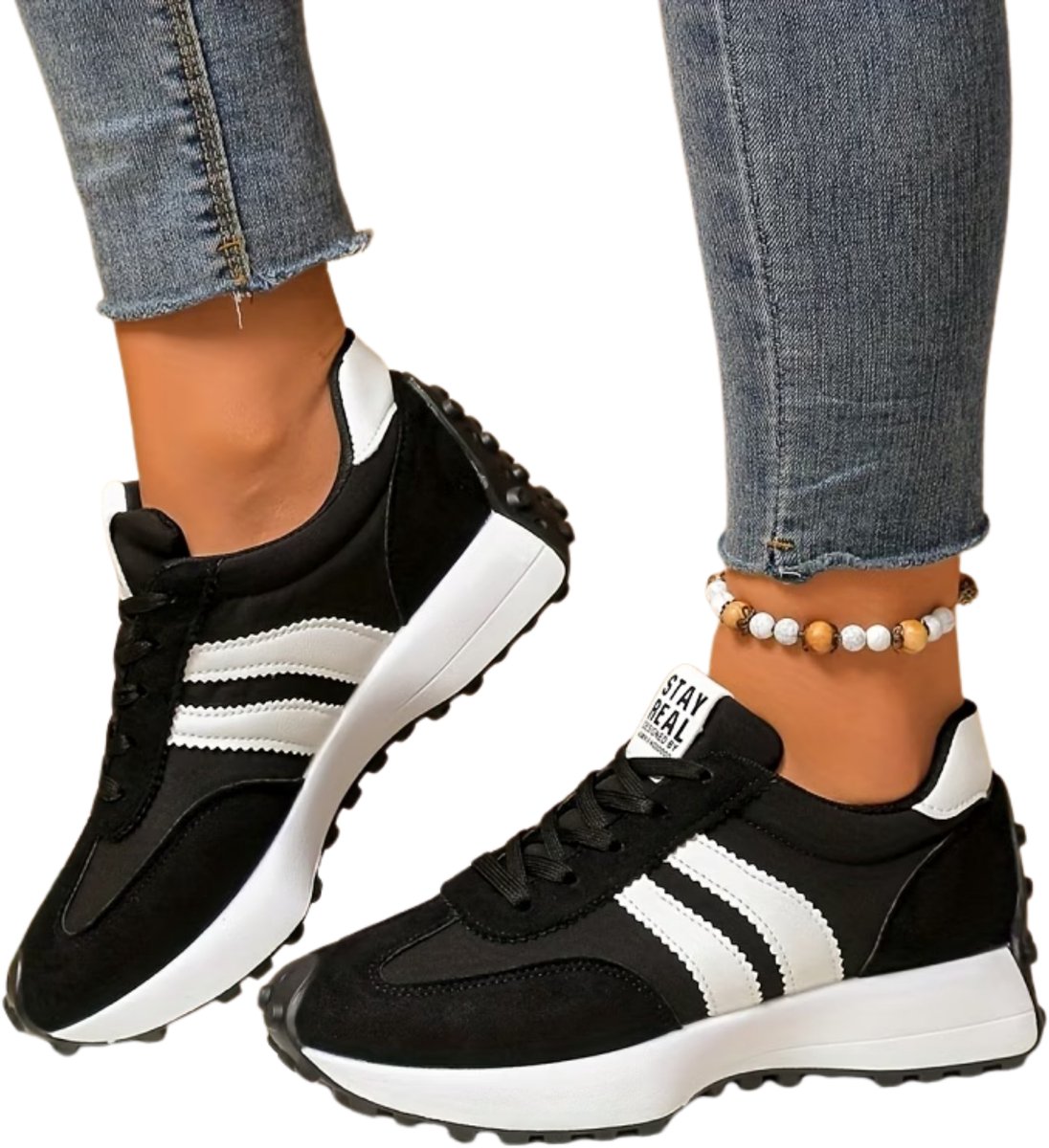 Currero Schoenen Dames Sneakers Comfortabel Slippers Casual Volwassenen 40.5 Zwart