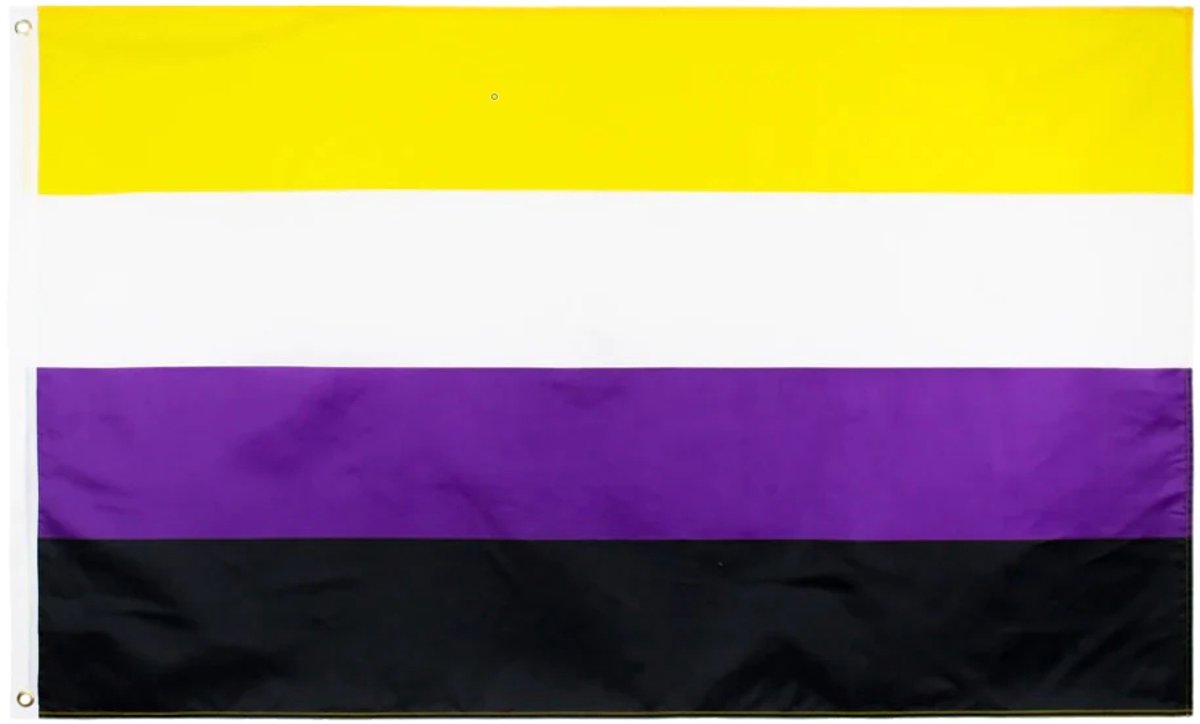 Vlag - Non-binair - 90x150cm