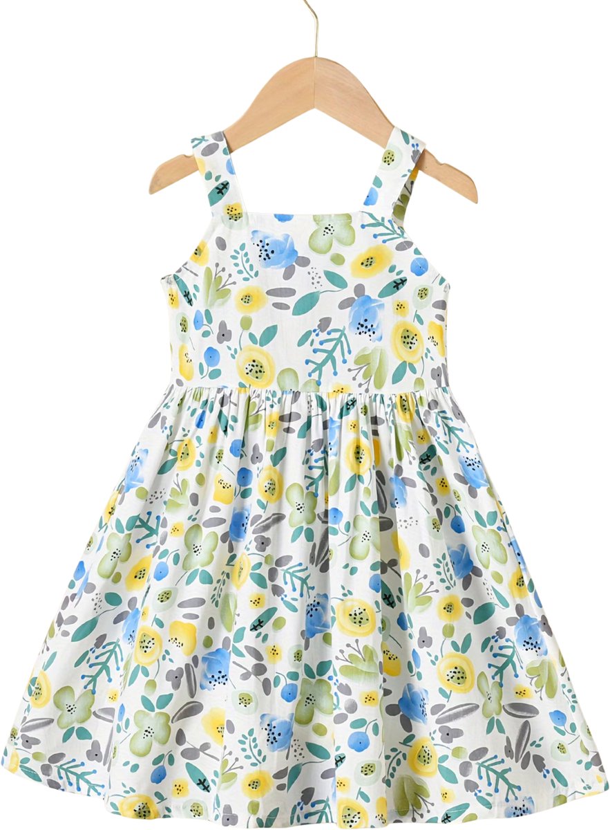 Currero Zomerjurk Meisjes Zomerjurken Kinderen Jurk Meisje Ibiza Stijl Sundress Kinderkleding 1 7-8 Jaar Veelkleurig