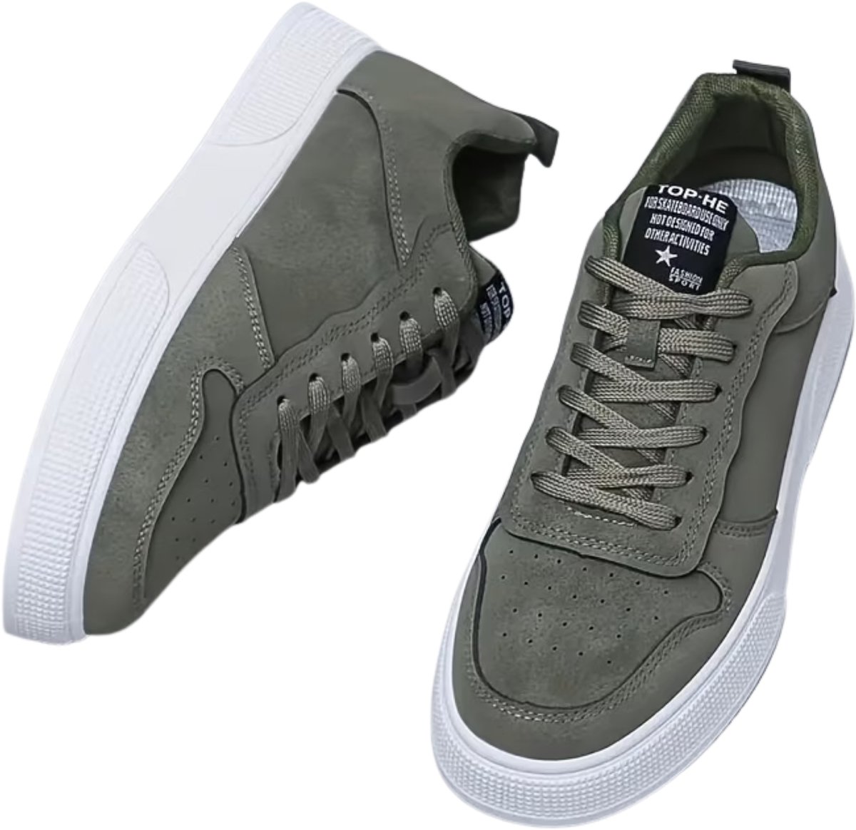 Currero Schoenen Heren Sneakers Comfortabel Wandelschoenen Casual Volwassenen 41 Olijfgroen