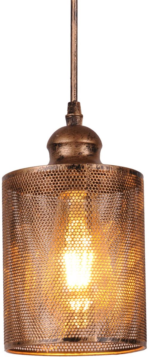 SnelShoppen - AIRTWESD Industriële Vintage Metalen Kooi Hanglamp E27 Plafondlamp LED Kroonluchter voor Woonkamer, Creatieve Retro Lampenkap voor Feest