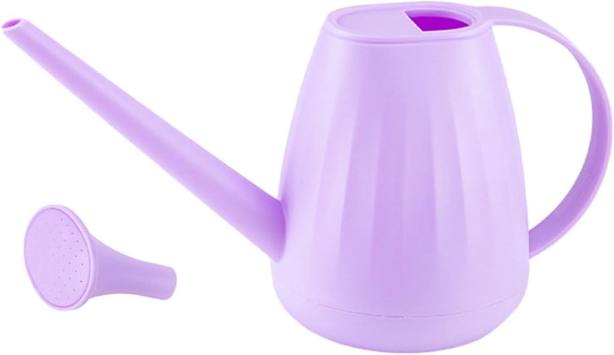 2L Gieter, tuingieter, gieter voor kamerplanten, tuingereedschap voor gieters binnenshuis, lichtgewicht gieter met lange tuit, voor tuinbloemen, vetplanten, paars