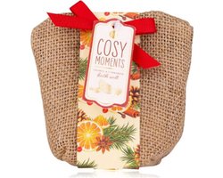 Cosy Moments Kerst Badzout - Sinaasappel & Kaneel | 1x 100 g - Geurend Badzout in Jute Zak - Vegan - Wellness Kerstcadeau