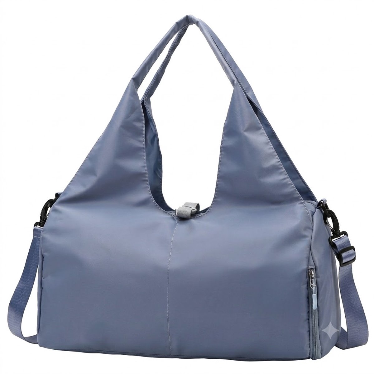 Blauwe sporttas dames en heren yoga tas fitness tas pilates tas weekendtas met schoenenvak grote capaciteit verstelbare schouderband draagtas voor sport en reizen