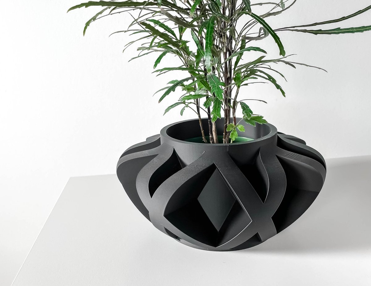 Skushy Sono Bloempot - Moderne Designpot voor Kamerplanten - Sculpturale Plantenpot voor Woonkamer en Kantoor - Premium Woondecoratie