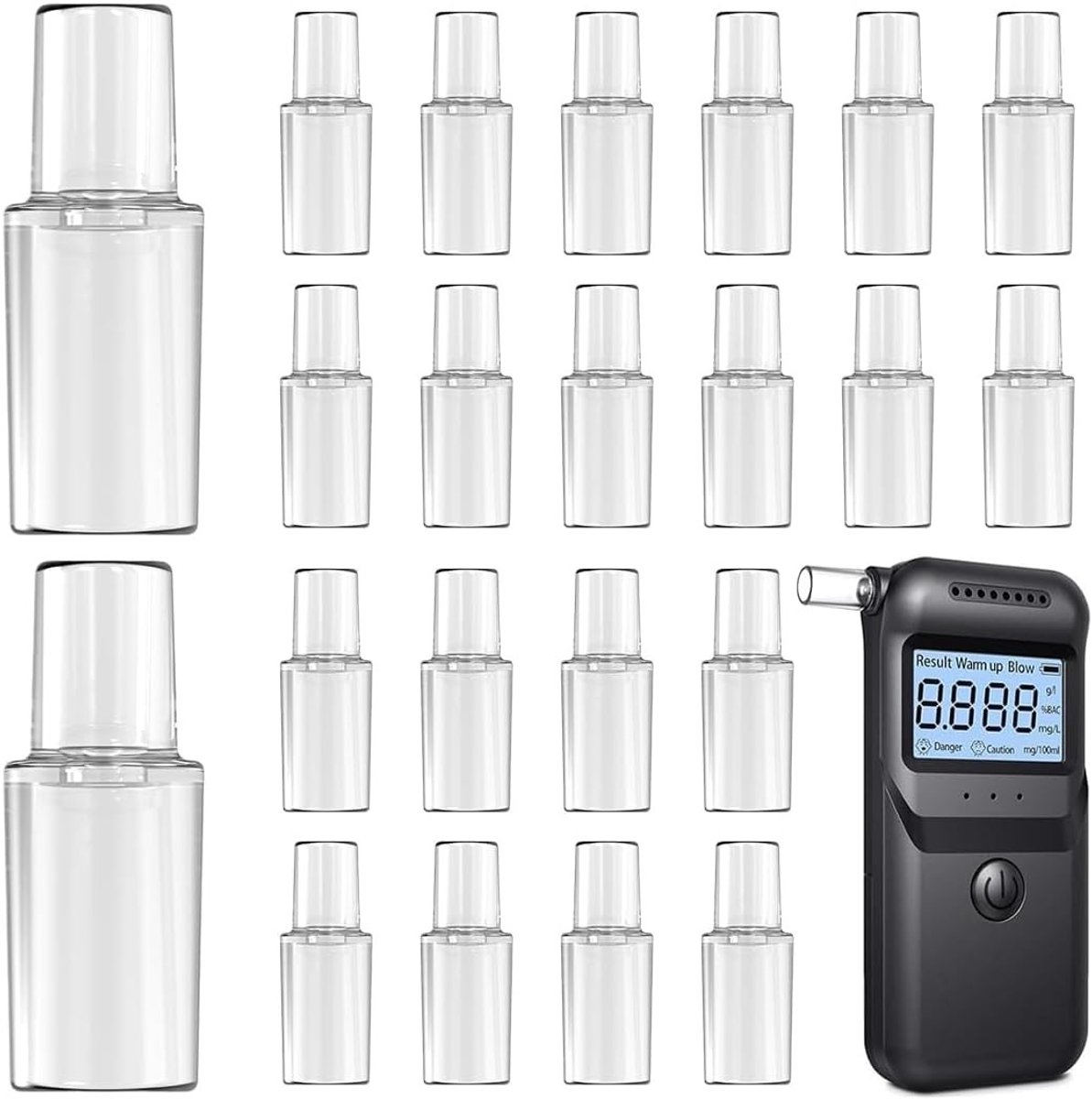 Set van 20 Professionele Alcohol Test Nozzles - Draagbare, Hygiënische en Veilige Wegwerp Spuiten voor Alcoholtesters