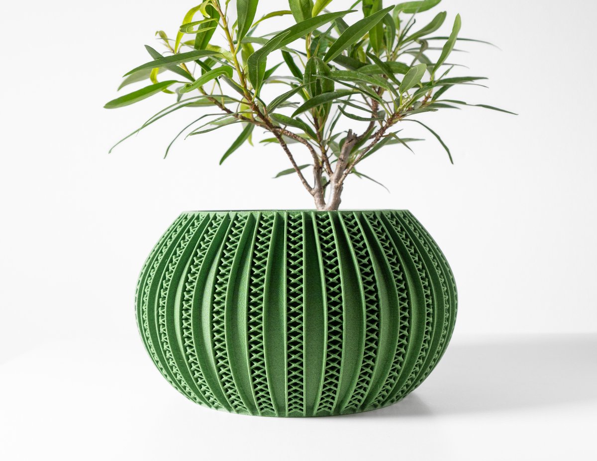 Skushy Syne Bloempot - Moderne Designpot voor Kamerplanten - Sculpturale Plantenpot voor Woonkamer en Kantoor - Premium Woondecoratie