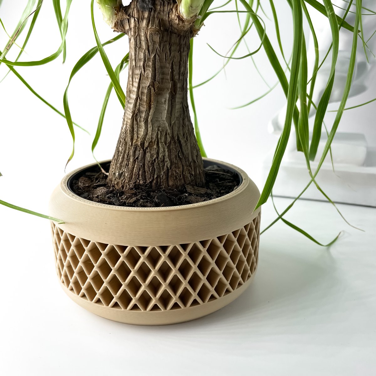 Skushy W1 Bloempot - Moderne Designpot voor Kamerplanten - Sculpturale Plantenpot voor Woonkamer en Kantoor - Premium Woondecoratie