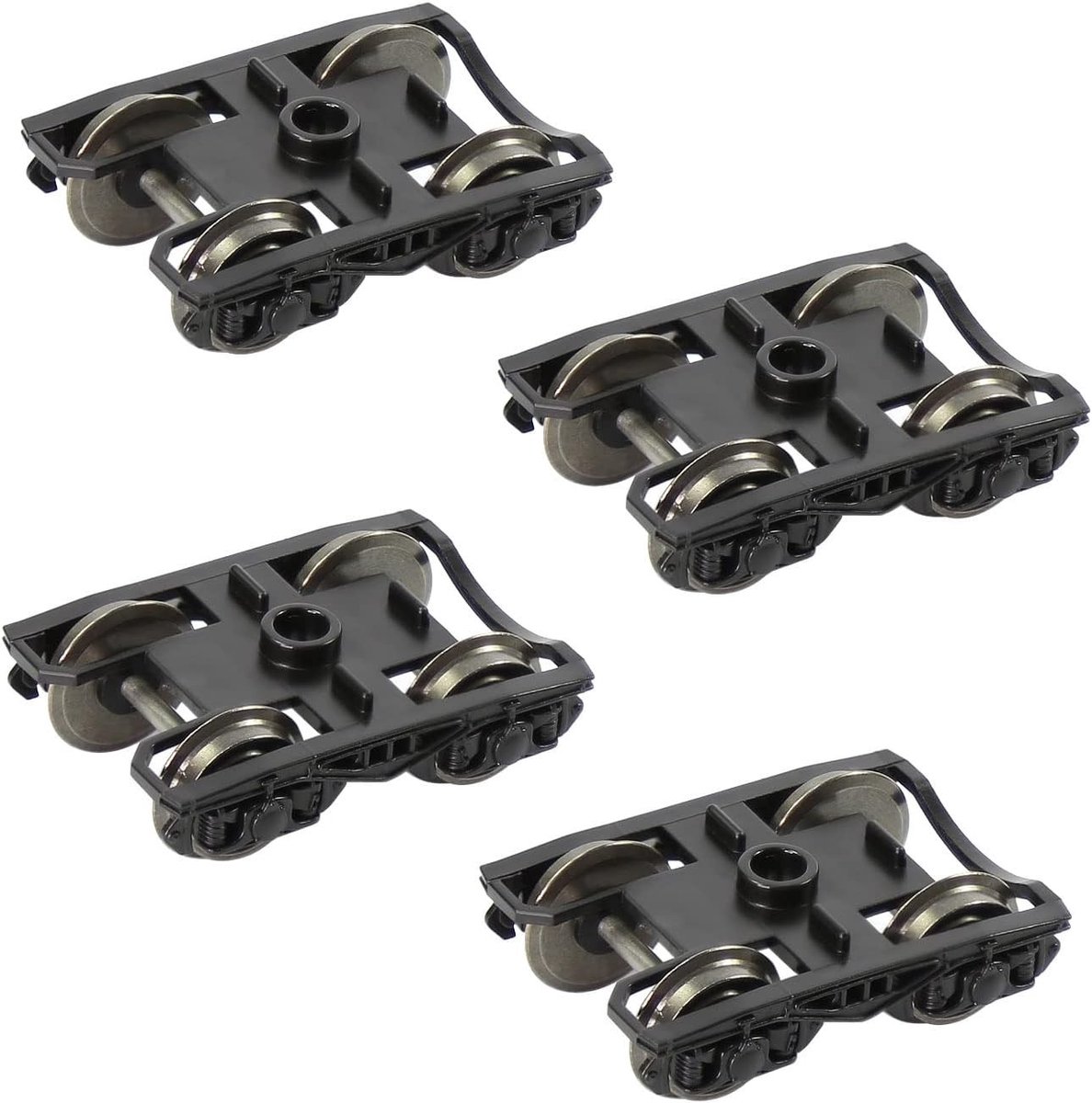 Modeltrein 1:87 Schaal High Rim Psyllium Bogie met 36 inch Metalen Wielen - Set van 4 Stuks voor Modelbouw