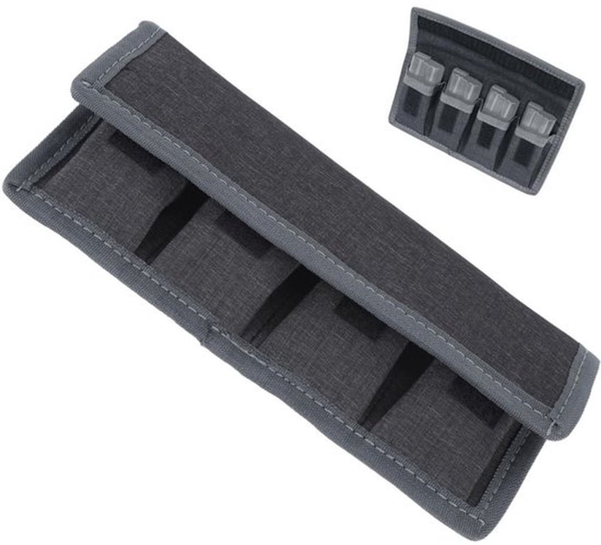 DSLR-camera Batterijhouder - Batterij Etui Tas - Zachte Bescherming - Grijs - Geschikt voor diverse batterijen - Praktisch en compact