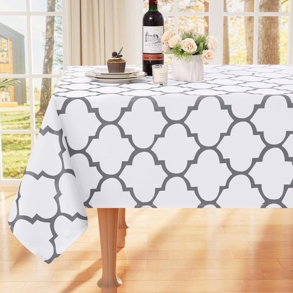 Tafelkleed Afwasbaar - Rechthoekig 100 x 140 cm - Tafelzeil Waterdicht - Vuilafstotend - Marokkaans Patroon - Duurzaam Polyester