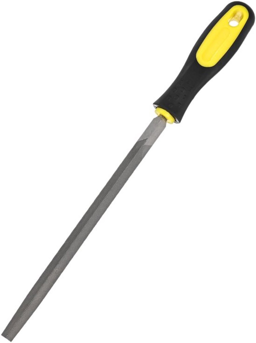 M METERXITY Driehoekige metalen vijl 8 inch, High Carbon Steel File Diamond File Hand File W PVC Grip Handvat voor Hout/Metaal/Keramiek/Glas/Steen/Sieraden/Tegel/Model/DIY/Slijpvijl