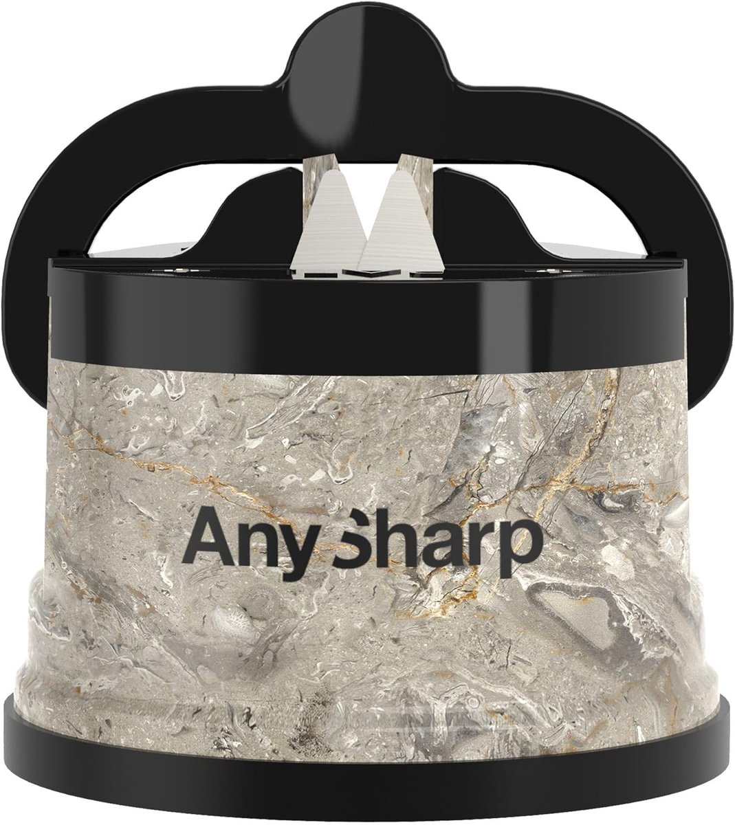 SnelShoppen - AnySharp Messcherpe Messen Slijper, Handsfree Veiligheid, PowerGrip Suction, Voor Alle Keukenmessen, Ideaal voor Hard Staal & Chef's Mes