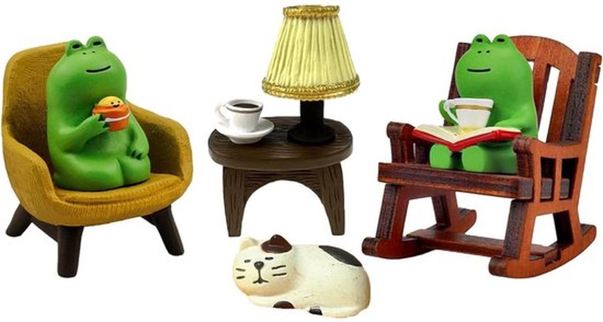 Kikkerfiguren 6 Stuks - Tuinbeelden - Tuindecoratie voor Buiten - Schattige Decoraties - Weerbestendig - Hoogwaardig Kunsthars