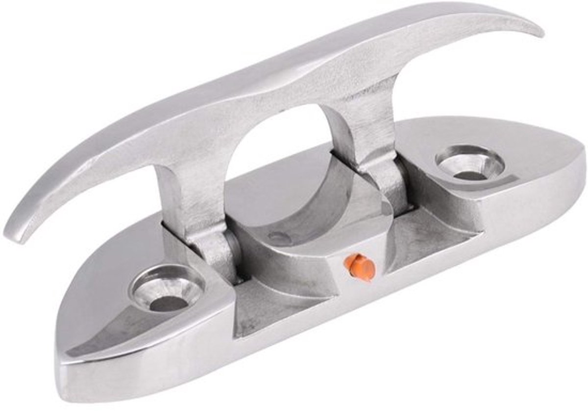Vouwcleat 4,5 inch - Roestvrij Staal - Marine Dock Cleat - Opvouwbaar - Hoogte 1,5 inch - Eenvoudig te Installeren - Dockcleat