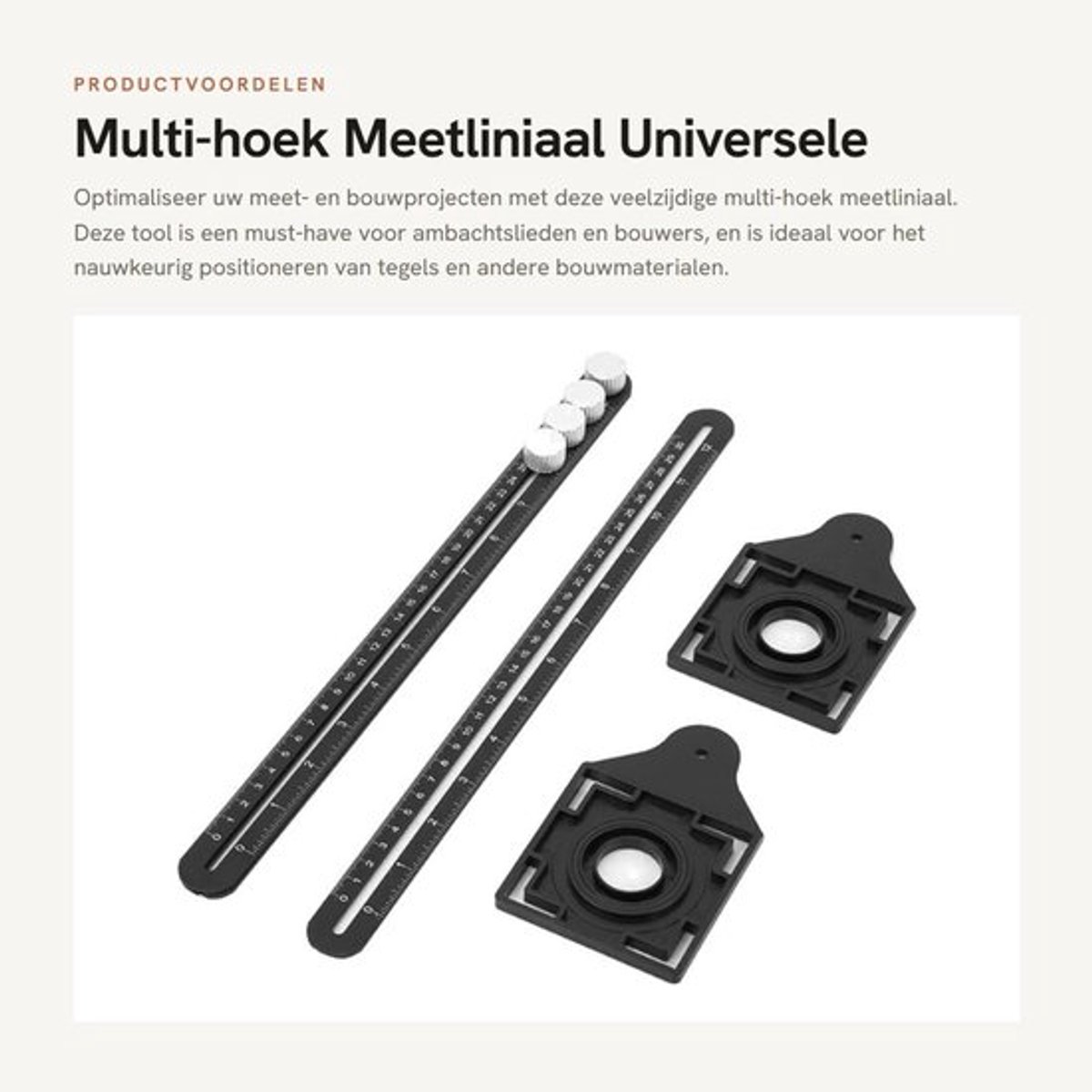 Multi-hoek Meetliniaal - Universele Angularizer - Geschikt voor Tegelpositionering - Duurzaam en Nauwkeurig - Voor Ambachtslieden en Bouwers
