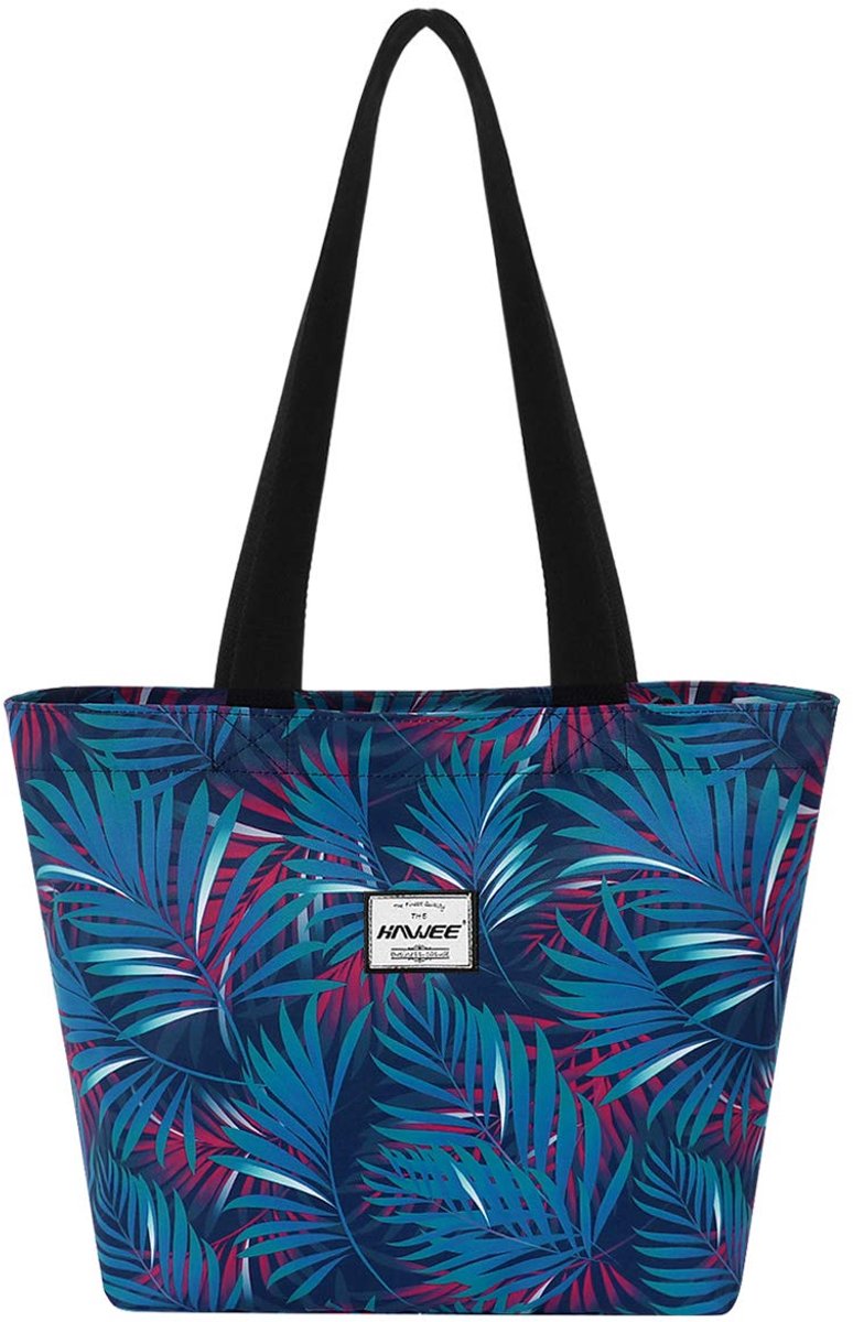 SnelShoppen - Draagtas voor dames met rits, lichtgewicht schoudertas, grote capaciteit, casual boodschappentas, waterdicht handtas voor dagelijks leve