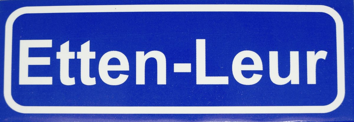 Souv© - koelkast magneet - plaatsnaam bord - kombord - souvenir - koelkastmagneetje - relatiegeschenk Etten-Leur