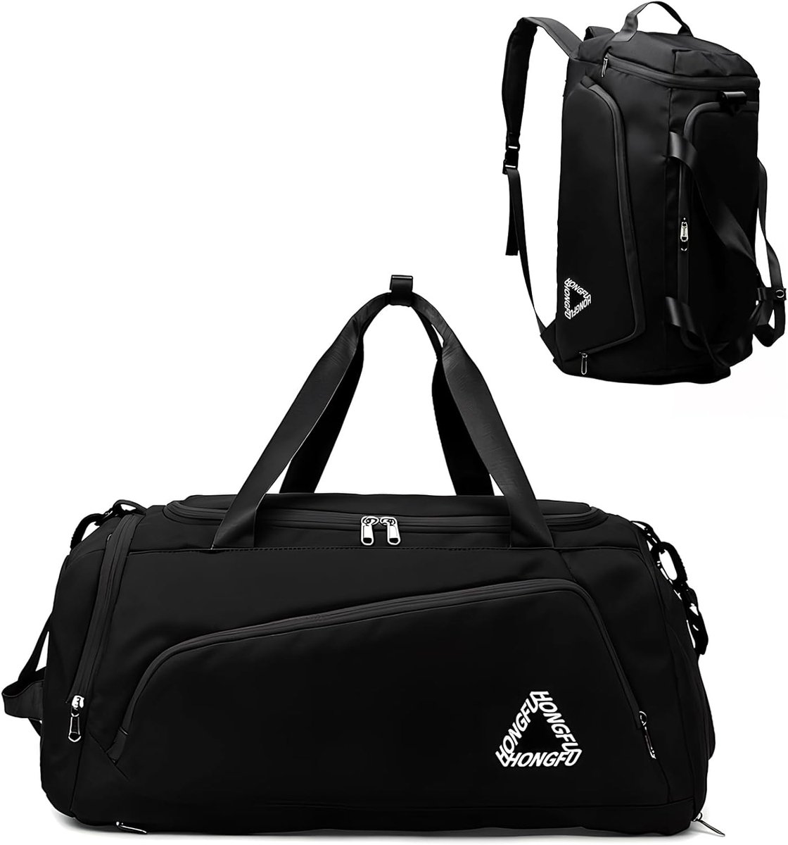SnelShoppen - Grote Sporttas, Rugzak met Schoencompartiment, Vochtcompartiment, Reis- en Fitnessbag voor Mannen en Vrouwen, Gym, Reizen, Zwemmen, Saun