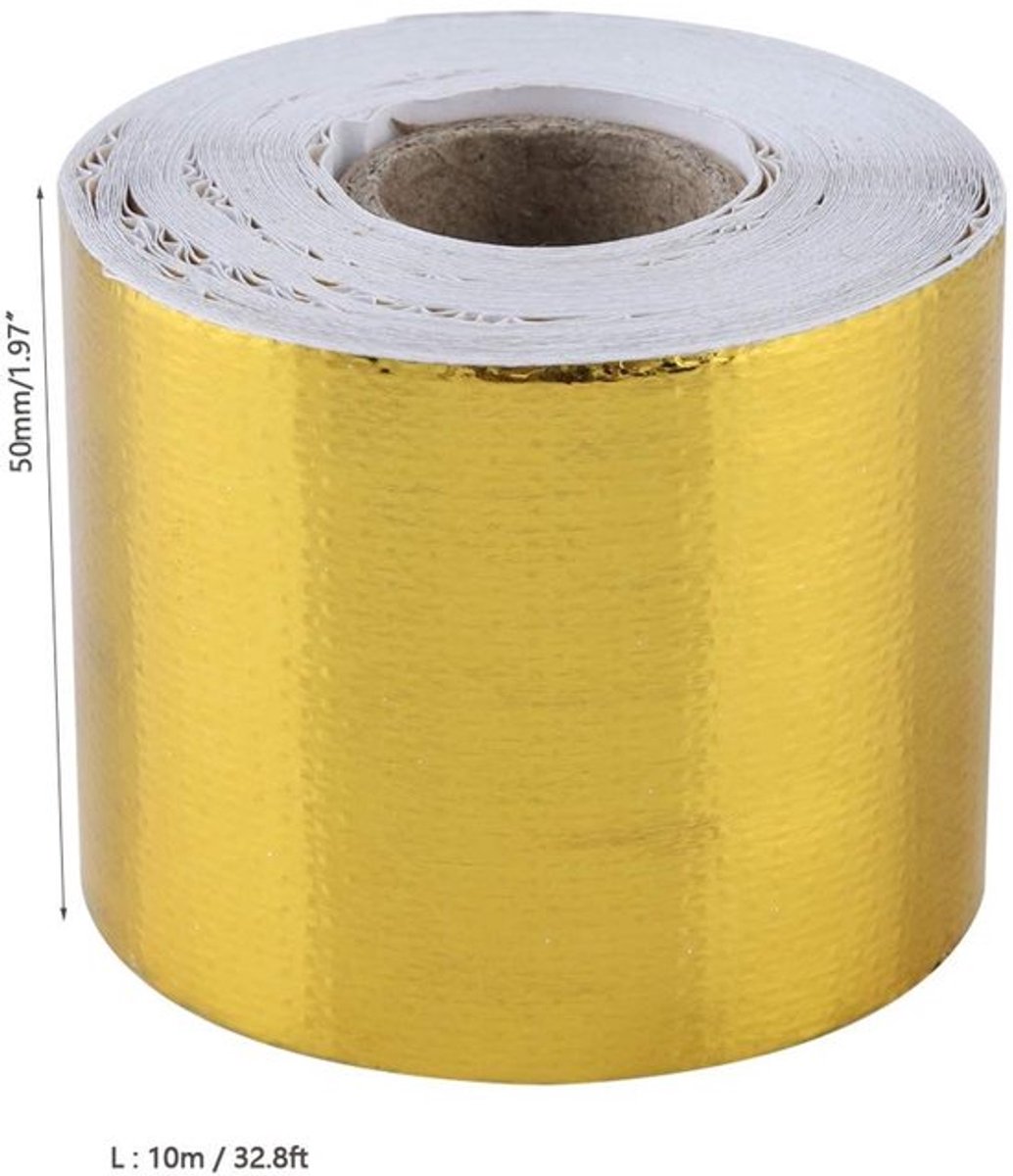 Kleefband 10 m x 5 cm - Reflecterend - Zelfklevend - Aluminiumfolie - Hittebestendig - Sterke hechting - Goede isolatie-eigenschappen - Isolatietape