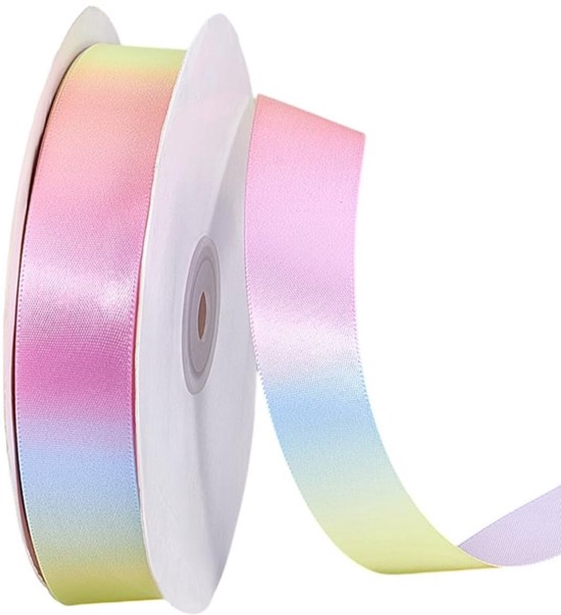 Regenbooglint 1 Inch - Dubbelzijdig Lint - Decoratie Lint - Polyester Lint - Cadeauverpakking - Bruiloft Decoraties - 50 Yards - Decoratielint