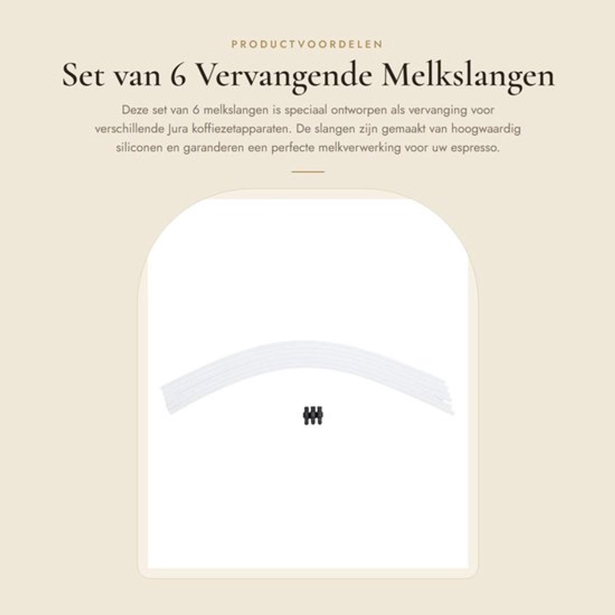Melkslangen Vervangingsset 6 Stuks - Siliconen Melkslangen - Aansluitingen - Accessoireset - Compatibel met Jura - Hittebestendig - Koffiemachine Slangen