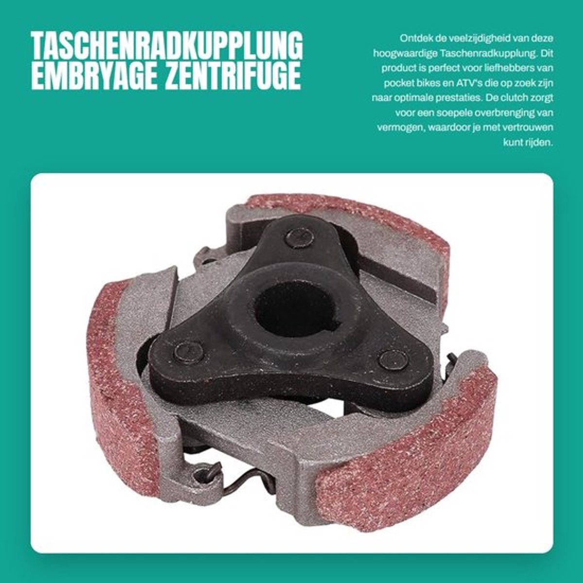 Taschenradkupplung - Embryage Zentrifuge - Hoogwaardige prestaties - Compact - Sport Kupplung - Ideaal voor Pocket Bikes & ATV's - Kracht...