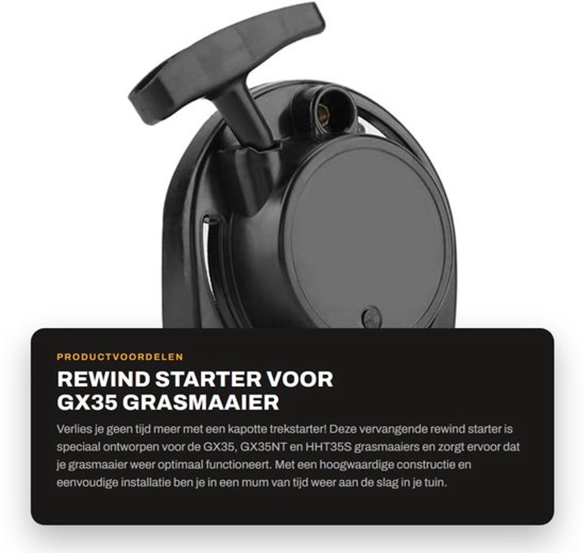 Startkoord vervangingsonderdeel - Geschikt voor GX35 - GX35NT - HHT35S - Grasmaaier - Eenvoudig te gebruiken - Directe vervanging - Startmechanisme